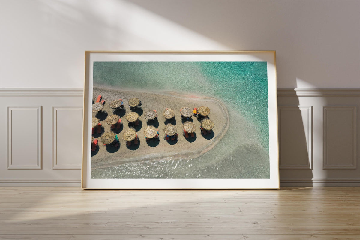 Mediterranean Wall Art, Greece Beach Photography, Coastal Print, Summer Travel Decor
