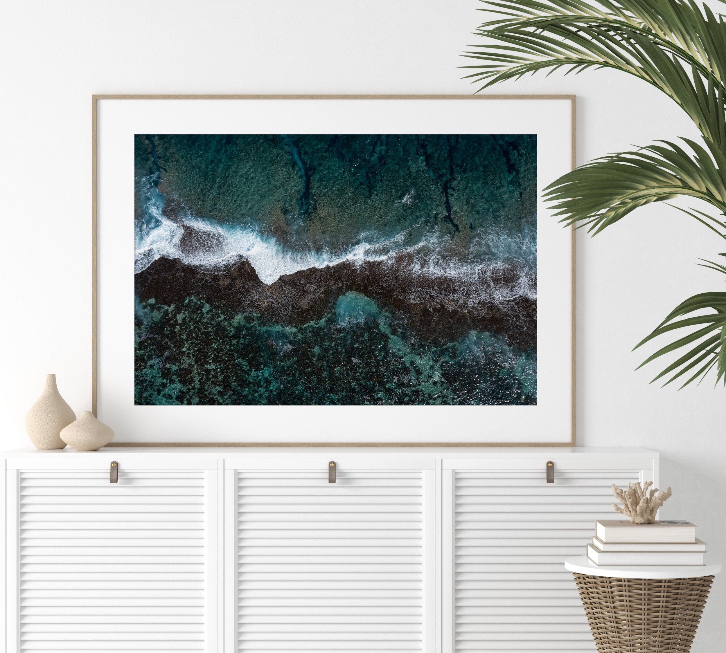 Beach Print Download, Aerial Ocean Print, Modern Coastal Printable, Coastal Beach House Decor, Beach Digital Print