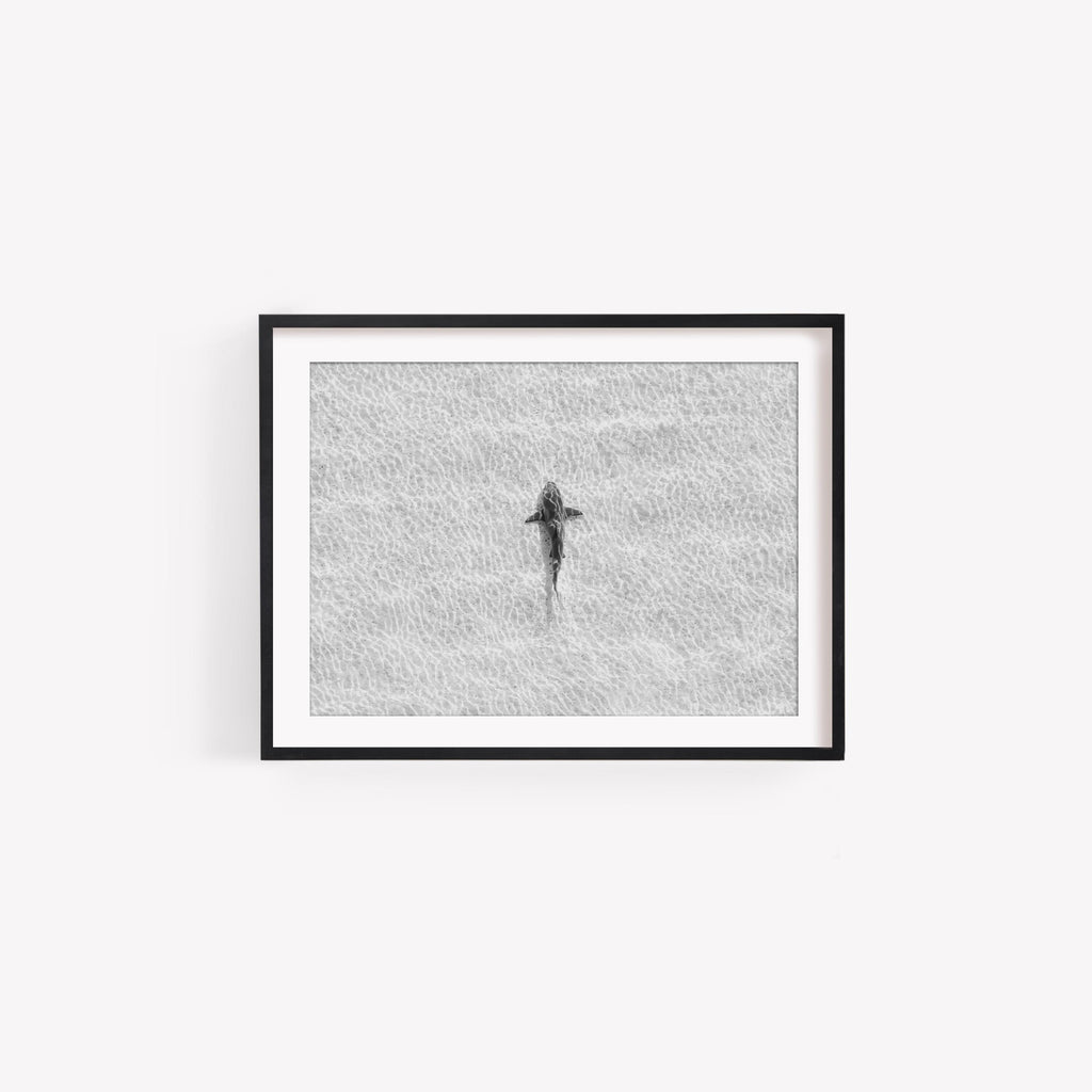 Black and White Beach FRAMED Wall Art, Aerial Beach Photography Framed, Minimalist Ocean Photography, Boho Coastal Photography