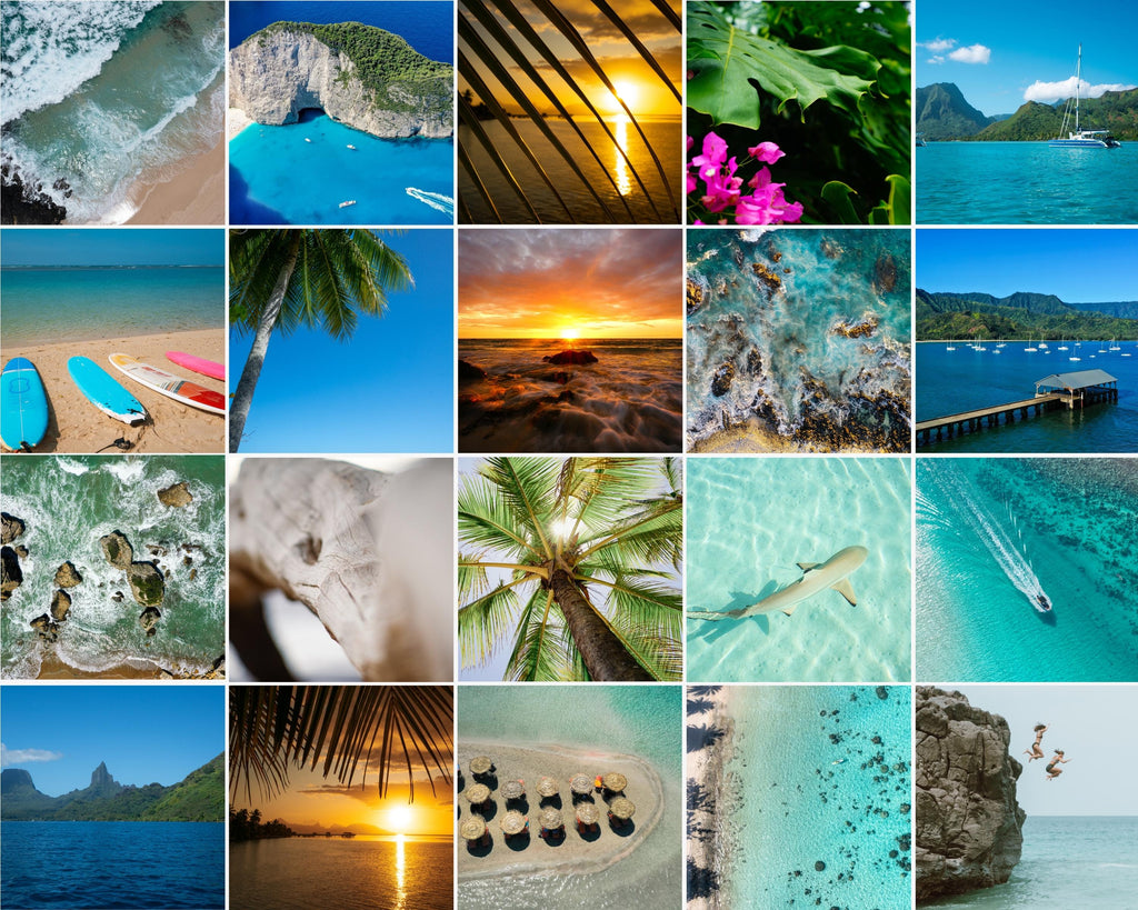 Set of 100+ Beach Prints, Coastal Prints, Coastal Wall Art, Beach Posters, Surf Art, Beach Wall Art, Coastal Prints Download Bundle