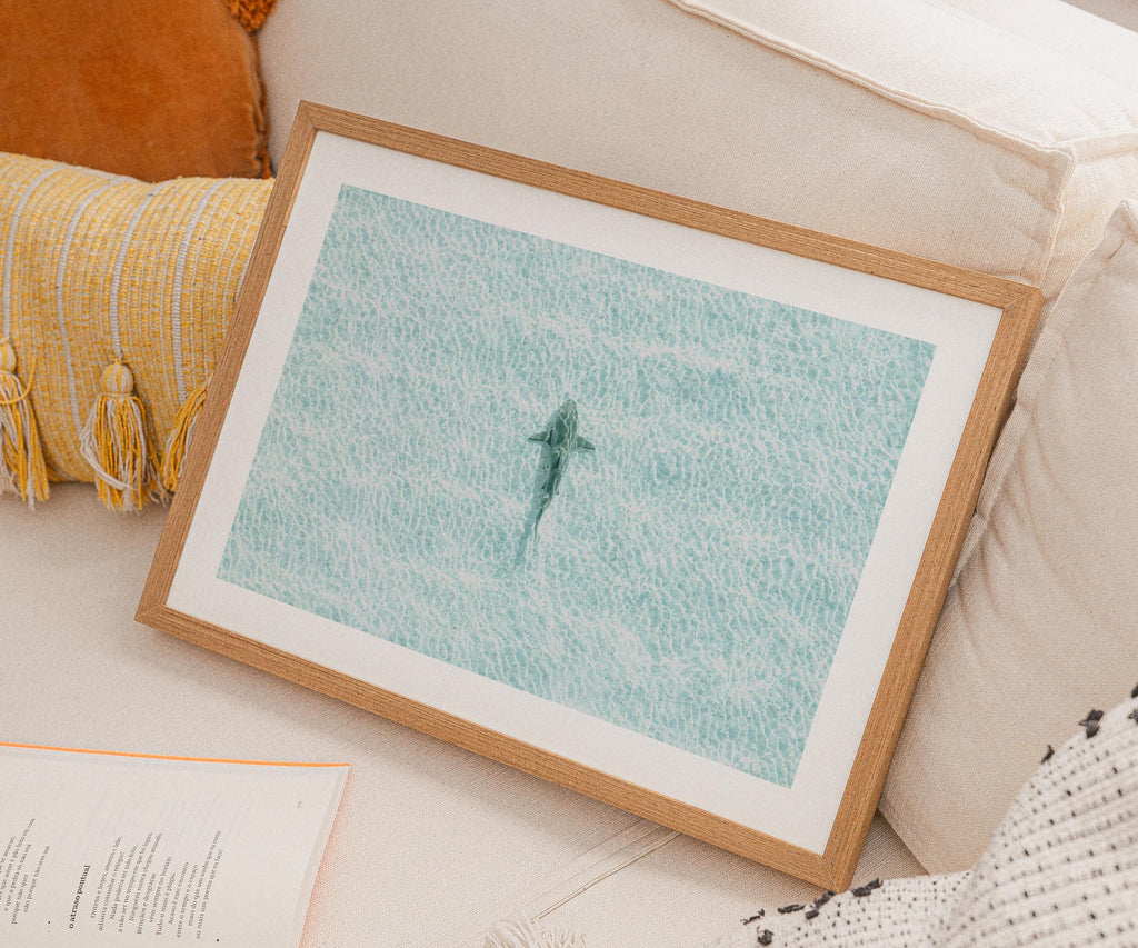 Boho Coastal Wall Art Prints, Beach House Decor, Nautical Posters, Ocean Aesthetic, Pastel Beach Wall Art, Shark Wall Art