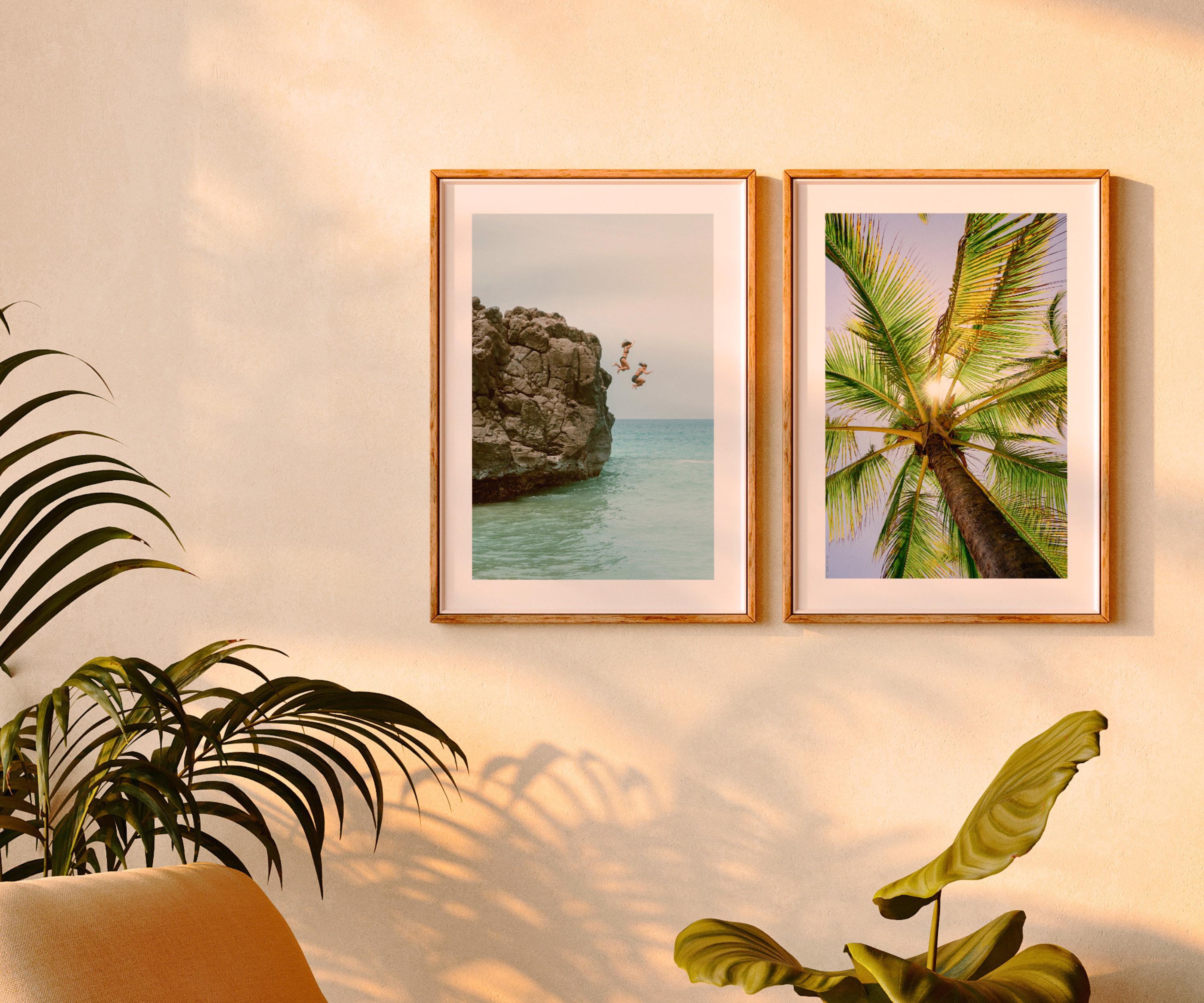 Coastal Set of 2 Prints, Pastel Beach Gallery Wall Set, Boho Coastal Photography, Summer Ocean Digital Posters, Printable Wall Art