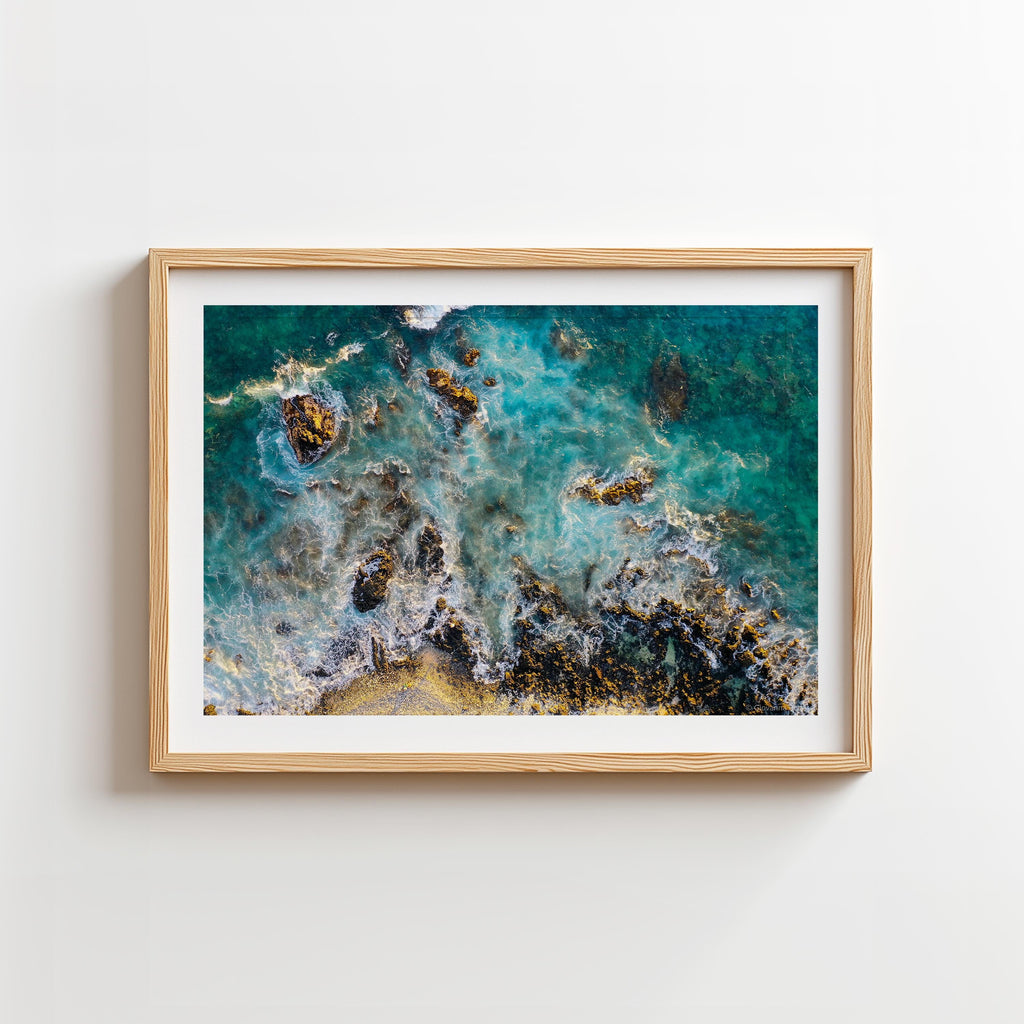 Coastal Print Digital Download, Pastel Beach Wall Art, Boho Coastal Photography, Summer Ocean Digital Poster, Aerial Ocean Poster