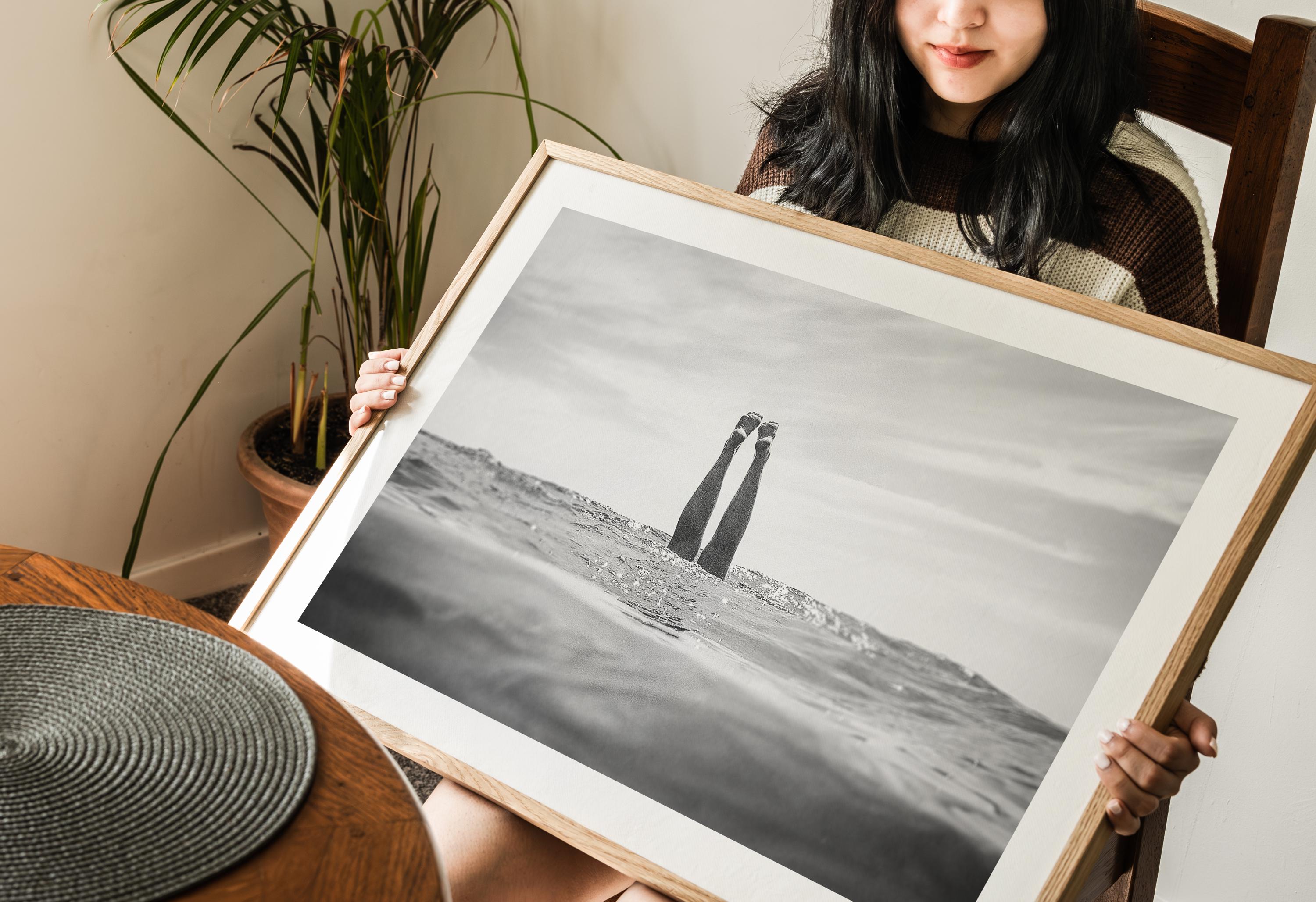 Black and White FRAMED or UNFRAMED Wall Art, Beach Photography Framed, B&W Boho Coastal Photography, Summer Ocean Poster, Coastal Decor
