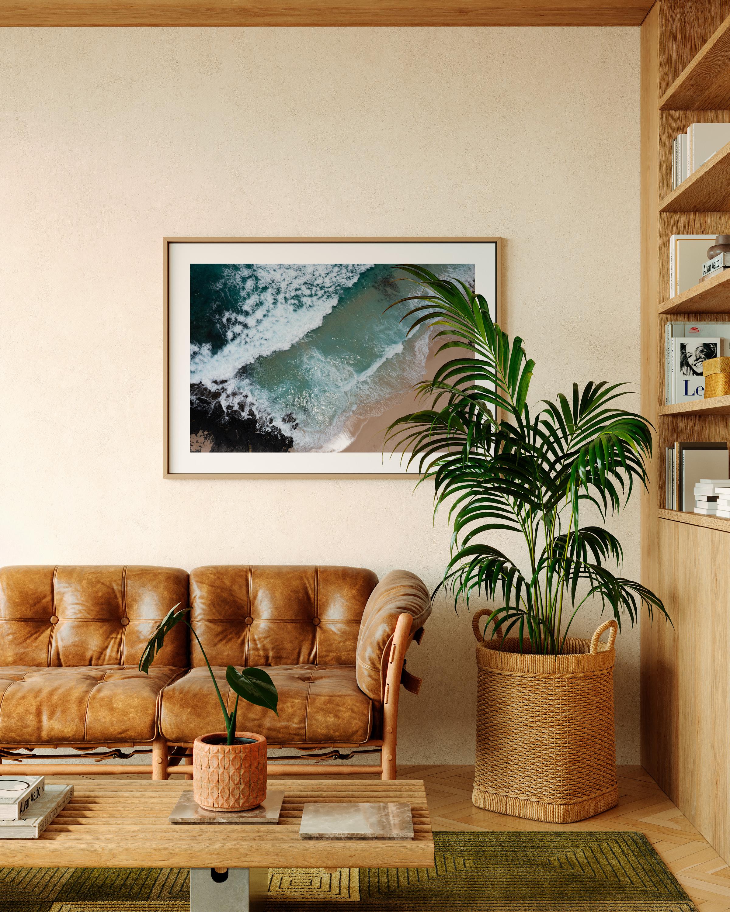 Coastal Print Digital Download, Pastel Beach Wall Art, Boho Coastal Photography, Summer Ocean Digital Poster, Aerial Ocean Poster