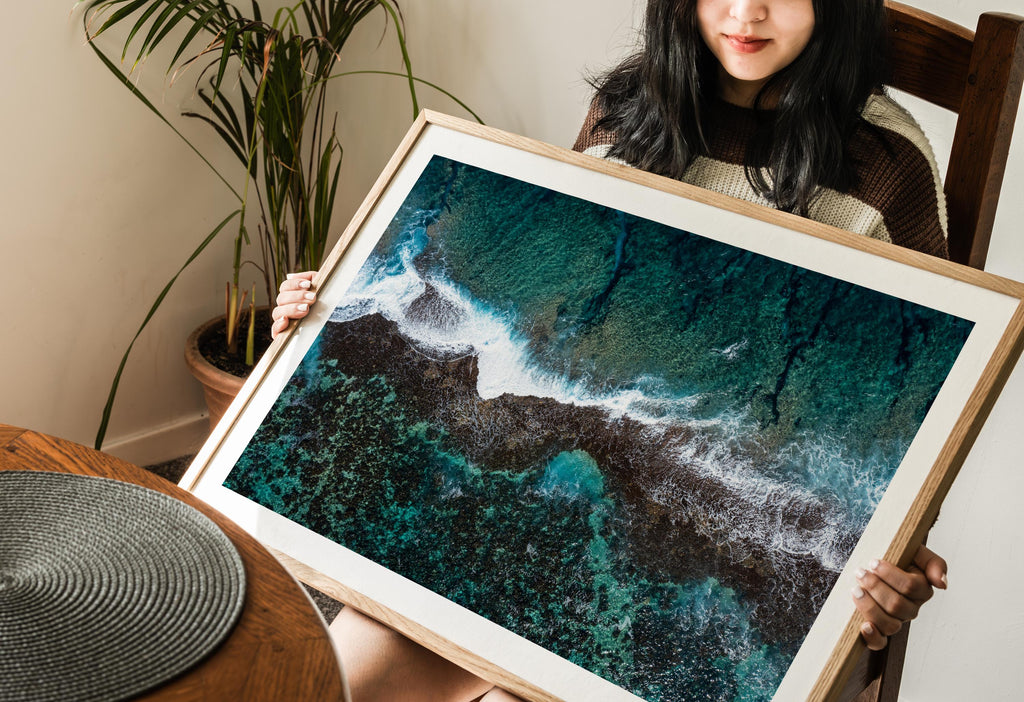 Beach Print Download, Aerial Ocean Print, Modern Coastal Printable, Coastal Beach House Decor, Beach Digital Print