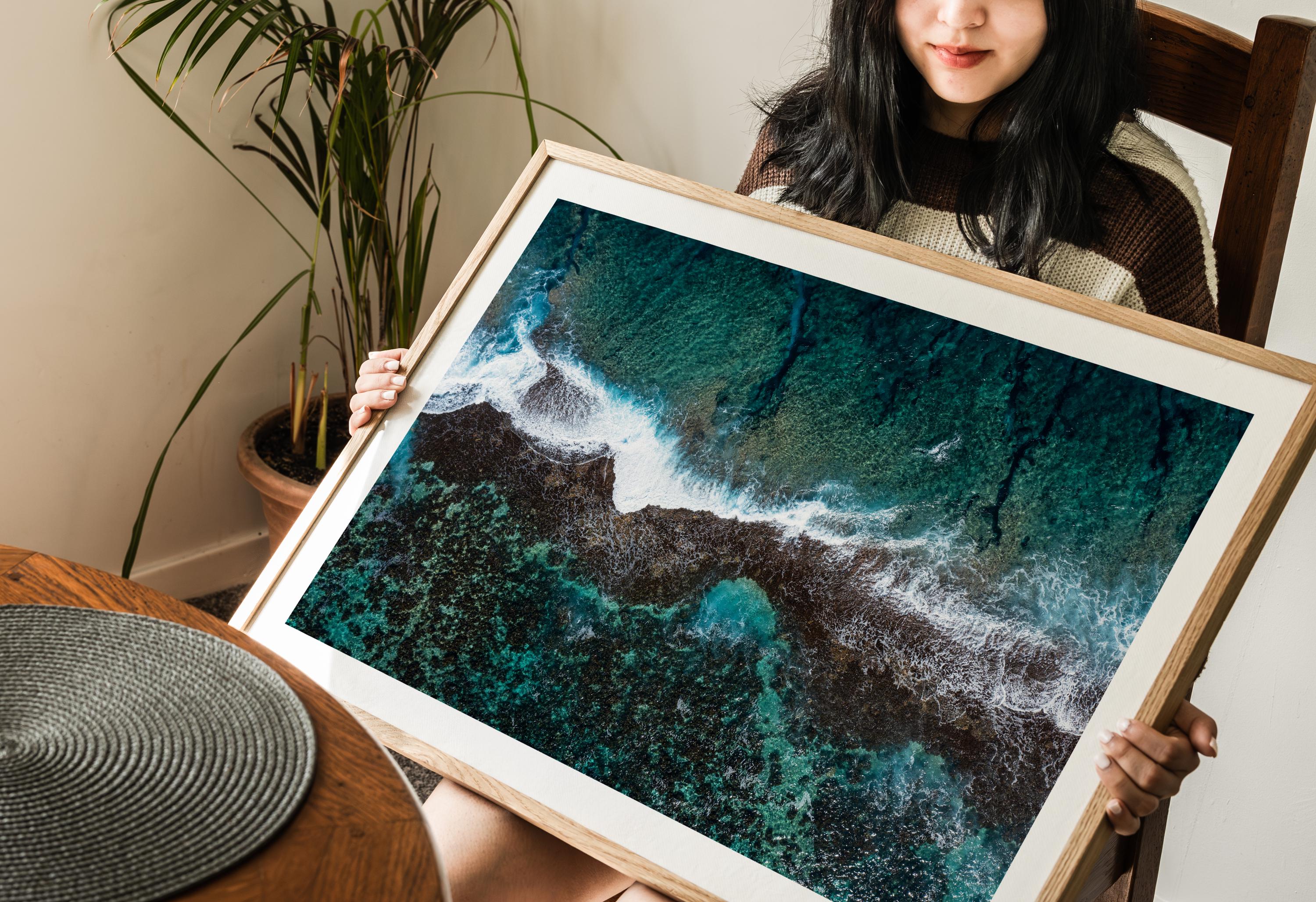 Beach Print Download, Aerial Ocean Print, Modern Coastal Printable, Coastal Beach House Decor, Beach Digital Print