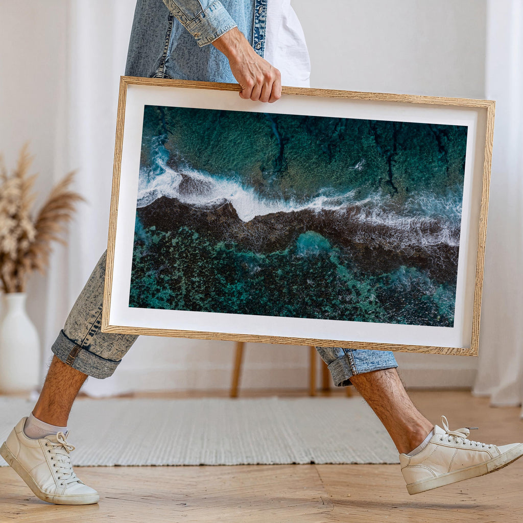 Beach Print Download, Aerial Ocean Print, Modern Coastal Printable, Coastal Beach House Decor, Beach Digital Print
