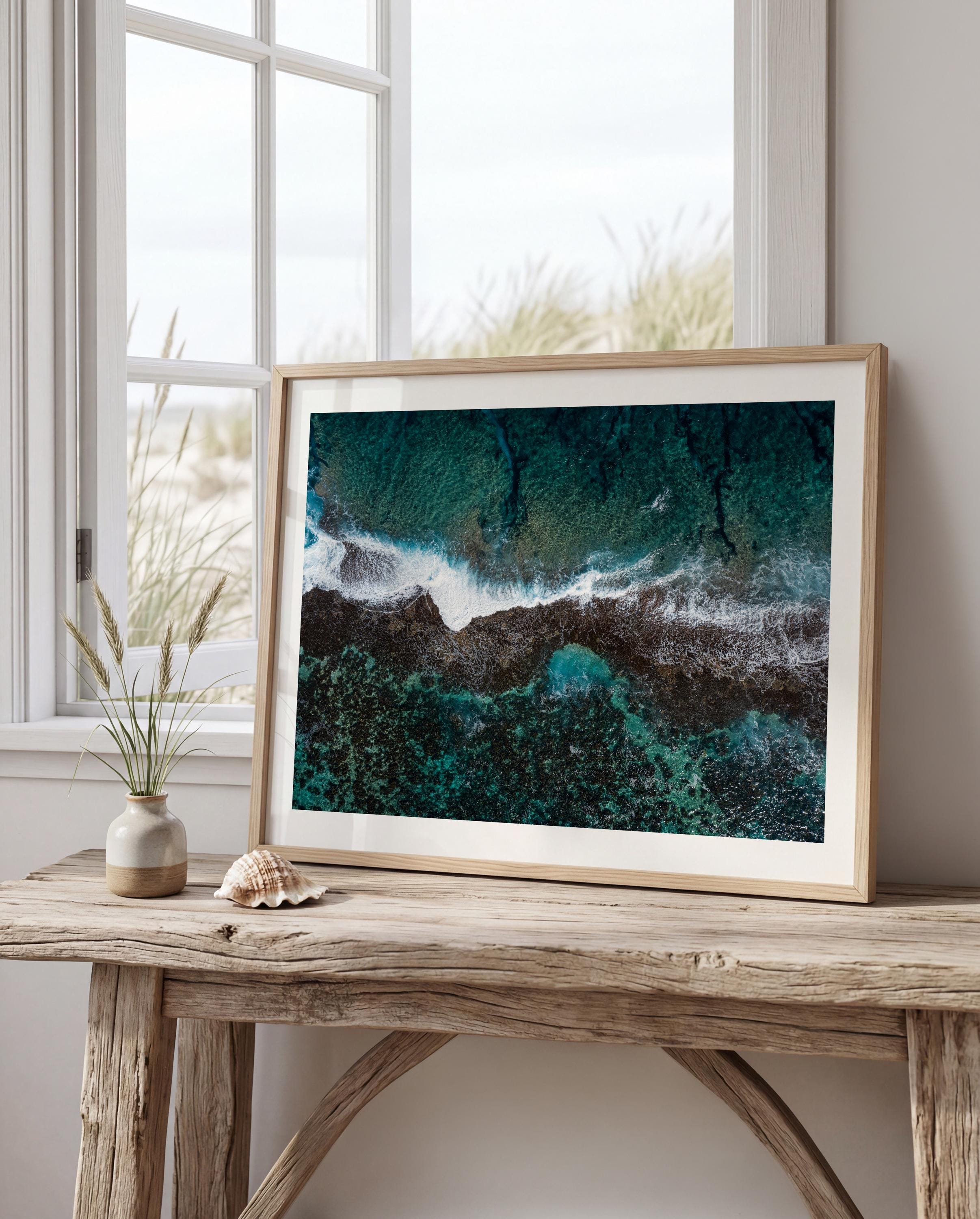Beach Print Download, Aerial Ocean Print, Modern Coastal Printable, Coastal Beach House Decor, Beach Digital Print