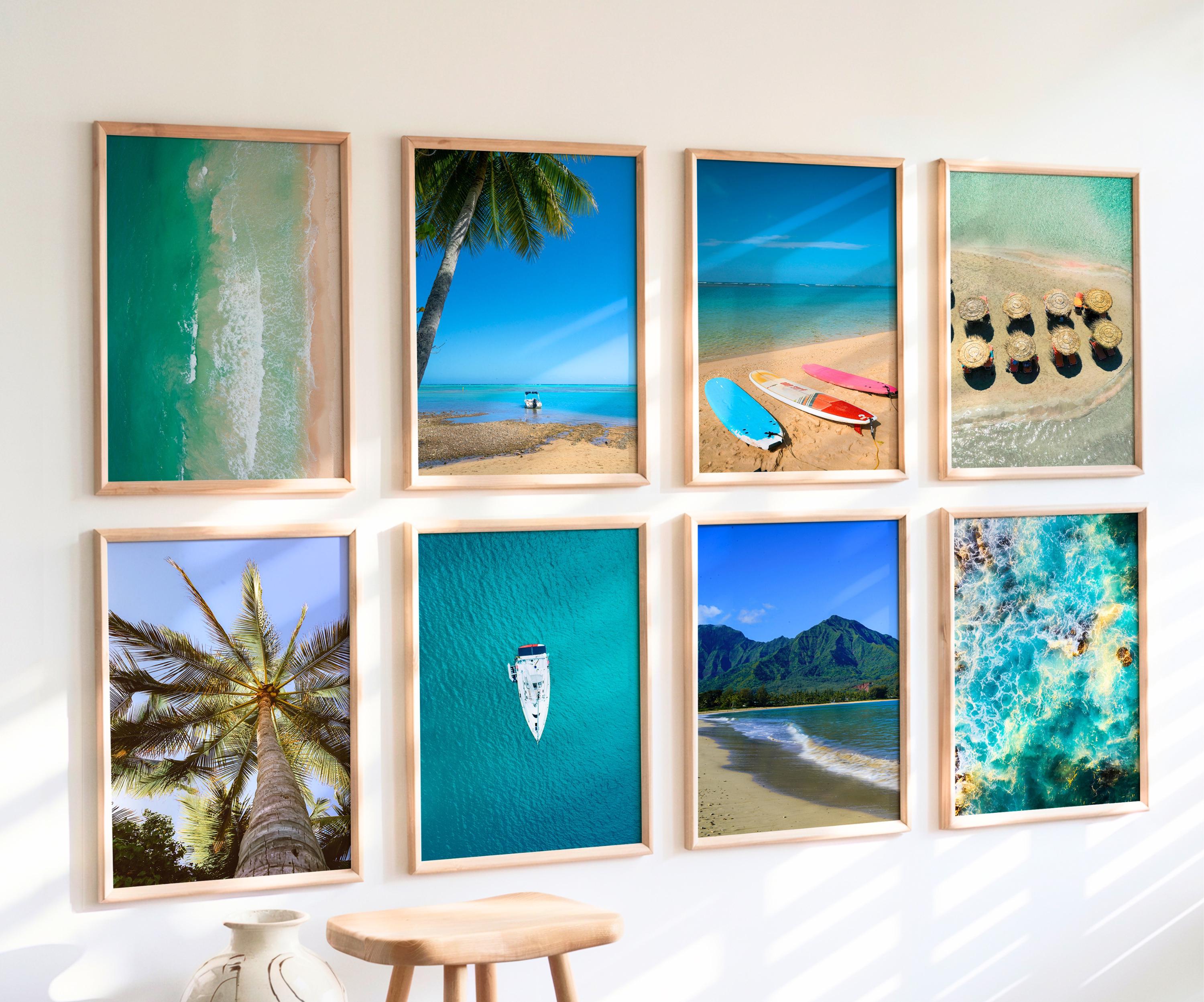 Set of 100+ Beach Prints, Coastal Prints, Coastal Wall Art, Beach Posters, Surf Art, Beach Wall Art, Coastal Prints Download Bundle