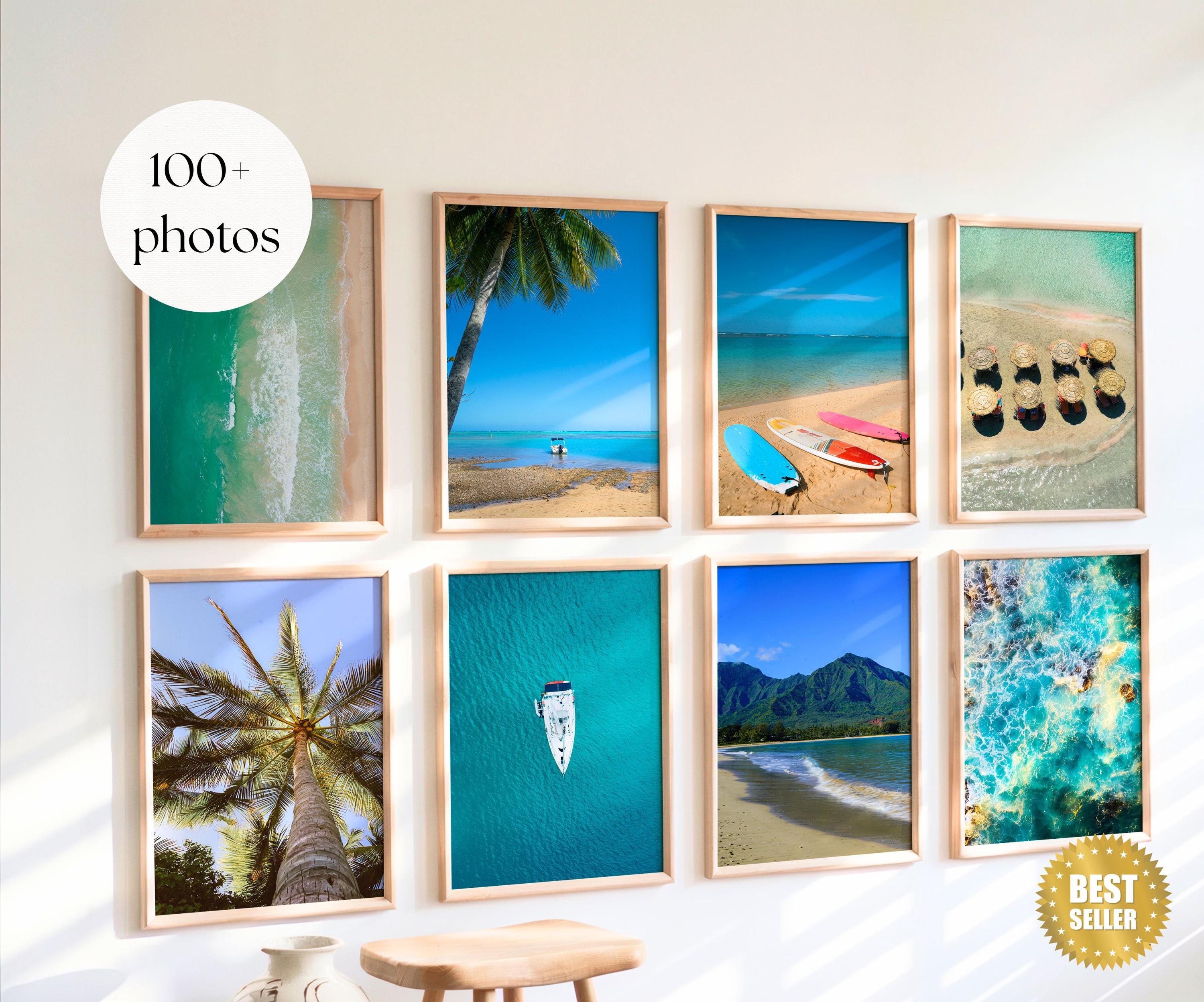 Coastal 100+ Prints, beach gallery wall set, coastal photography, summer ocean digital posters, printable wall art, shark art, Beach BUNDLE