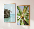 Set of 2 Coastal Beach Photography Prints, Pastel Boho Gallery Wall Art (Digital Download)