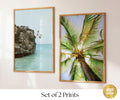 Coastal Set of 2 Prints, Pastel Beach Gallery Wall Set, Boho Coastal Photography, Summer Ocean Digital Posters, Printable Wall Art