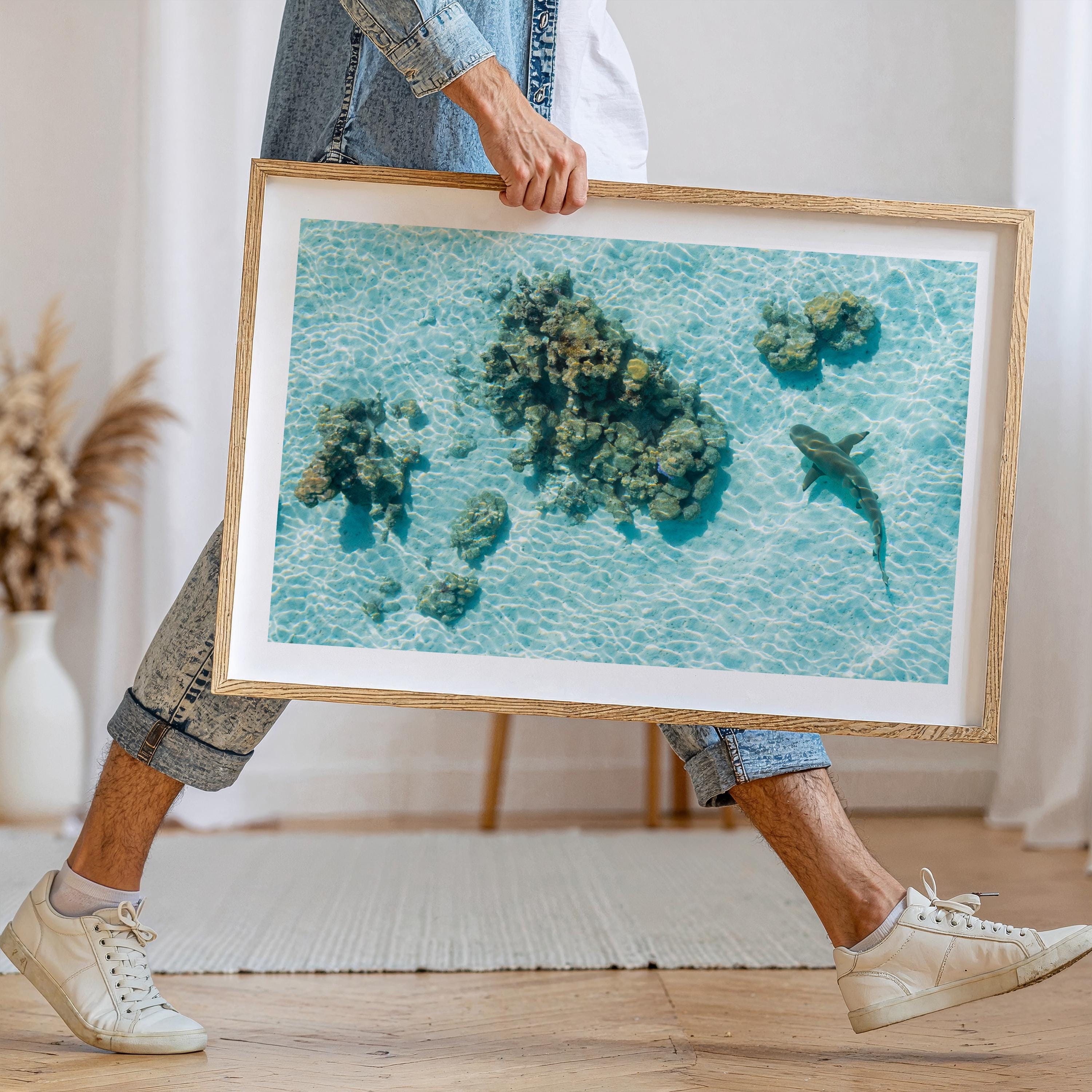 Coastal Prints, beach gallery wall art, boho coastal photography, summer ocean digital posters, printable wall art, shark art print