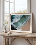 Coastal Print Digital Download, Pastel Beach Wall Art, Boho Coastal Photography, Summer Ocean Digital Poster, Aerial Ocean Poster