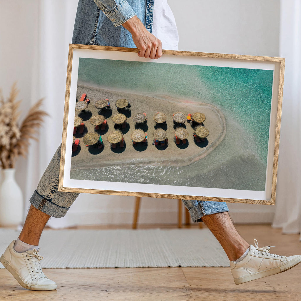 Coastal Print Digital Download, Pastel Beach Wall Art, Boho Coastal Photography, Summer Ocean Digital Poster, Aerial Ocean Poster