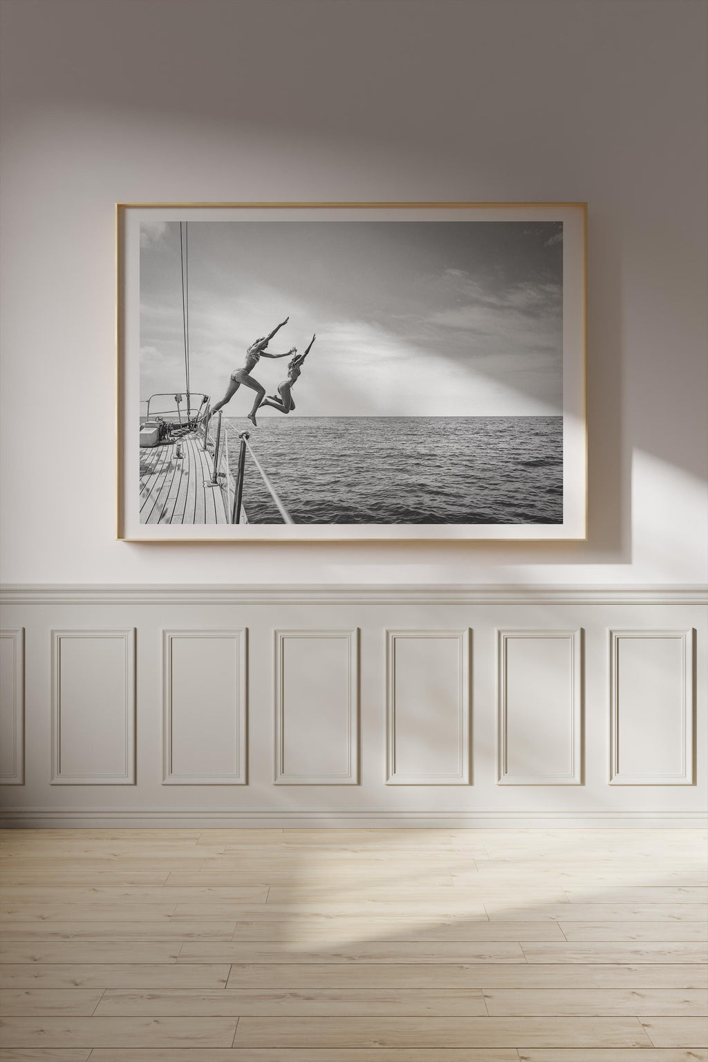 Black and White Beach FRAMED or UNFRAMED Wall Art, Coastal Print, Adventure Beach House Decor