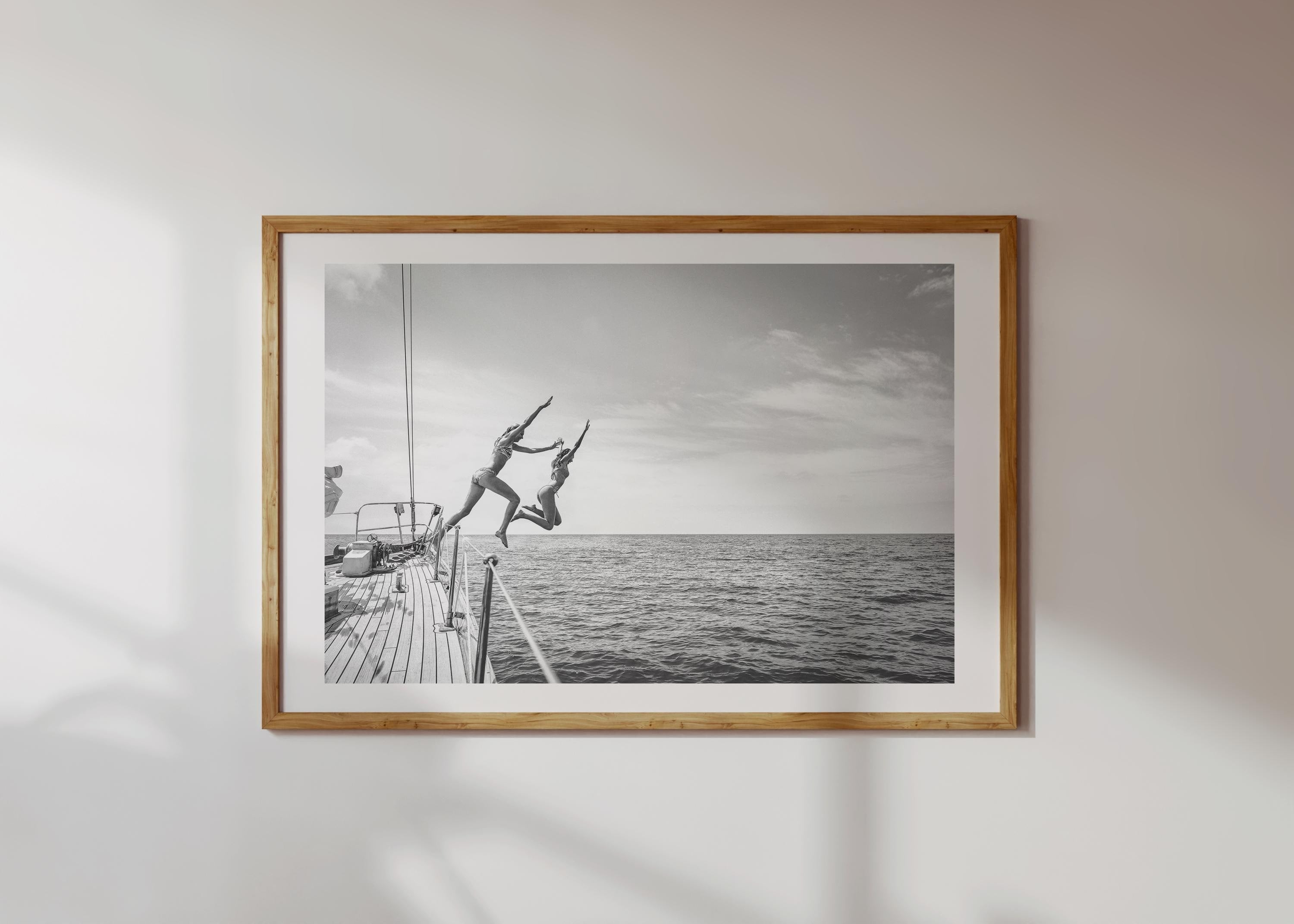 Black and White Beach FRAMED or UNFRAMED Wall Art, Coastal Print, Adventure Beach House Decor
