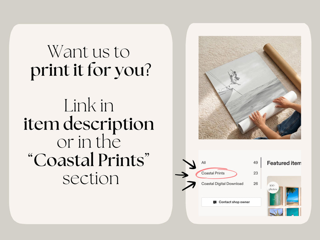 Vertical Coastal Print DIGITAL DOWNLOAD, B&W Beach Wall Art, Boho Coastal Photography, Summer Ocean Poster, Girls Jumping Art Print