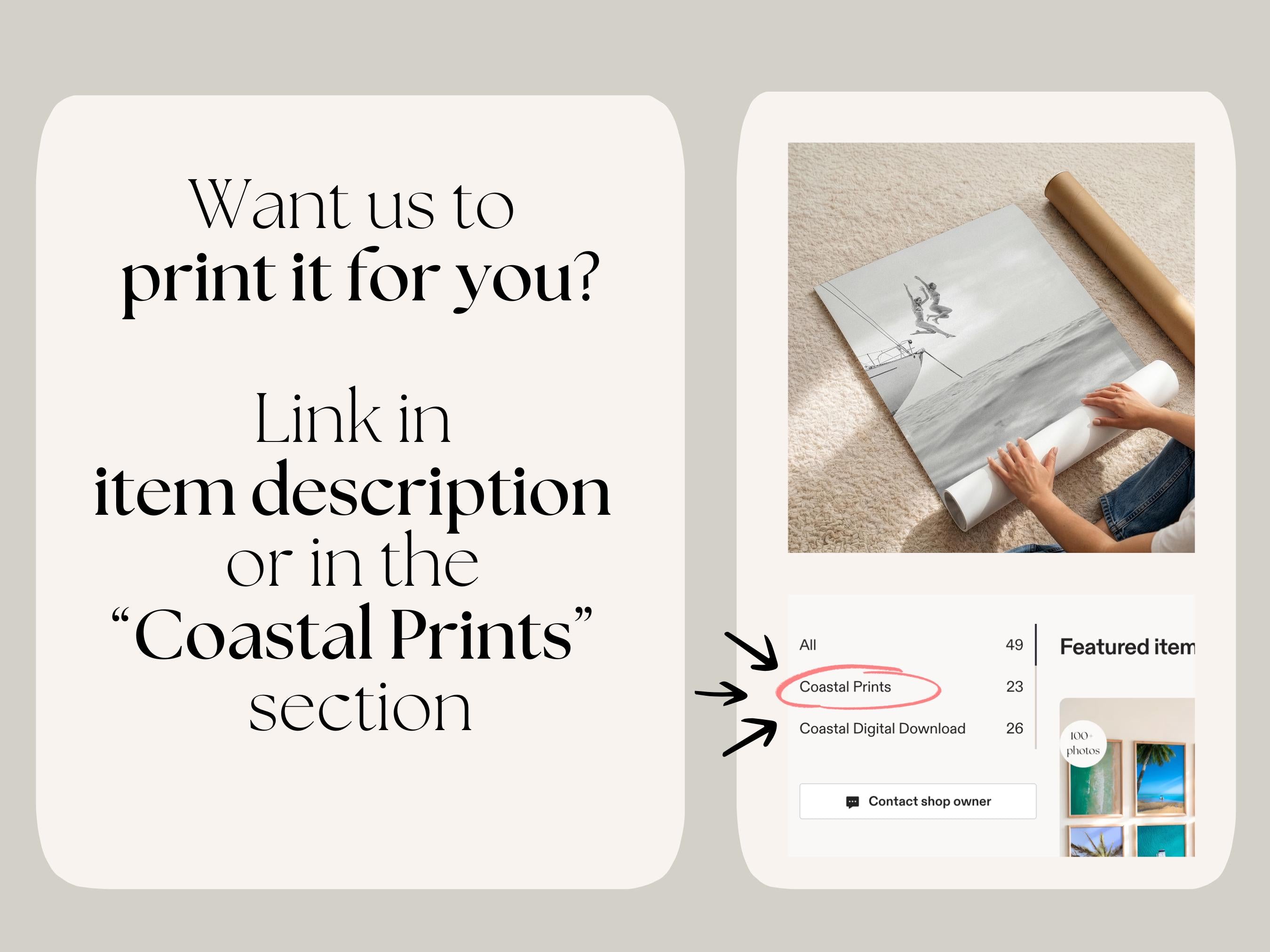 Vertical Coastal Print DIGITAL DOWNLOAD, B&W Beach Wall Art, Boho Coastal Photography, Summer Ocean Poster, Girls Jumping Art Print