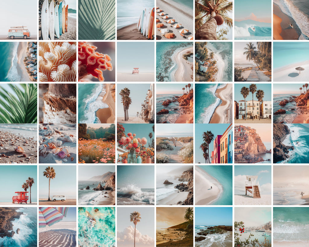 1000 Prints NEUTRAL BEACH Collection, Beach Wall Art, Ocean Print, Coastal Print, Beach Prints, Coastal Wall Decor, California Print