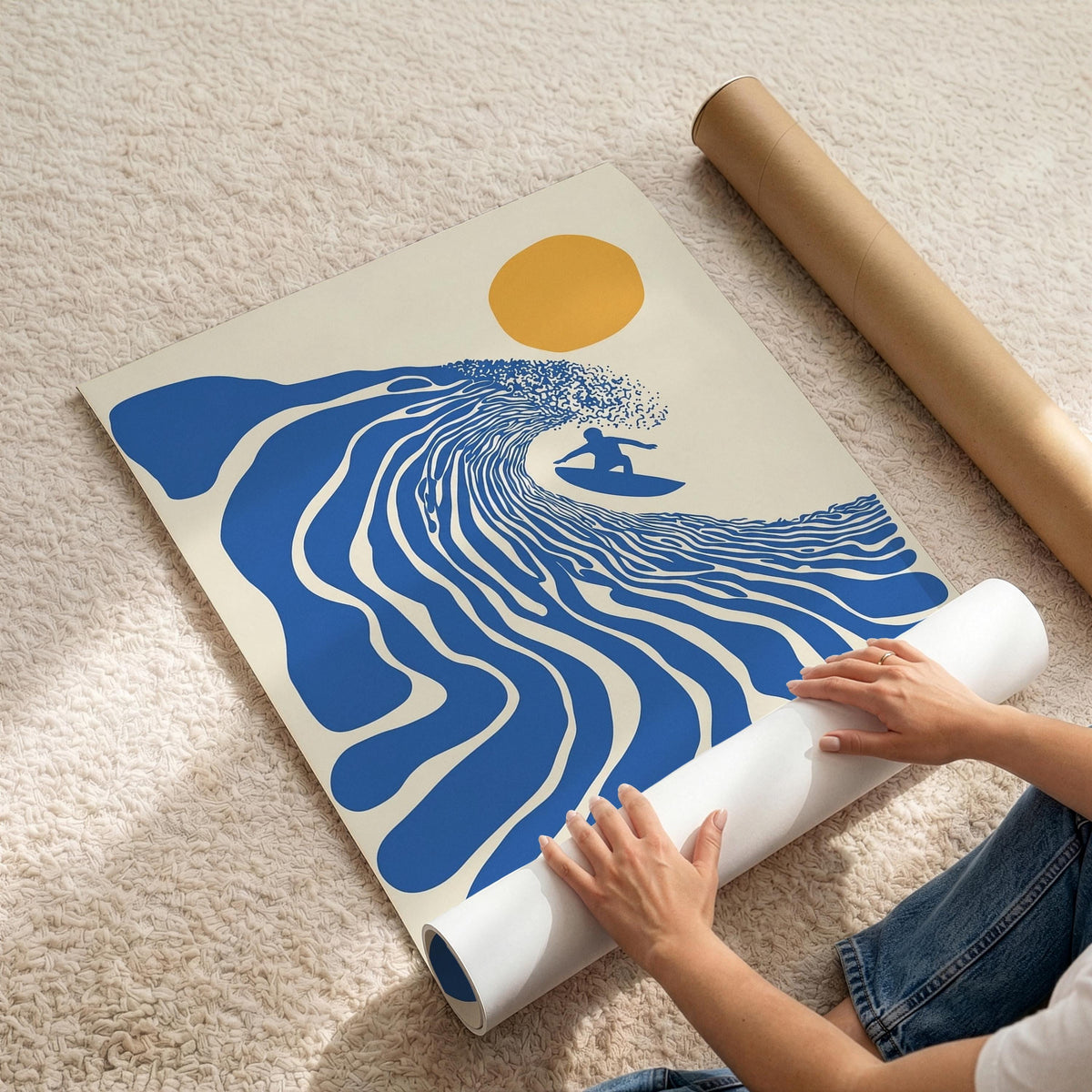 Surf Poster Set of 3 Prints, Retro Surfer Art, Surfboard Wall Art, Vintage Surf Art, California Surf Decor, Framed or Unframed