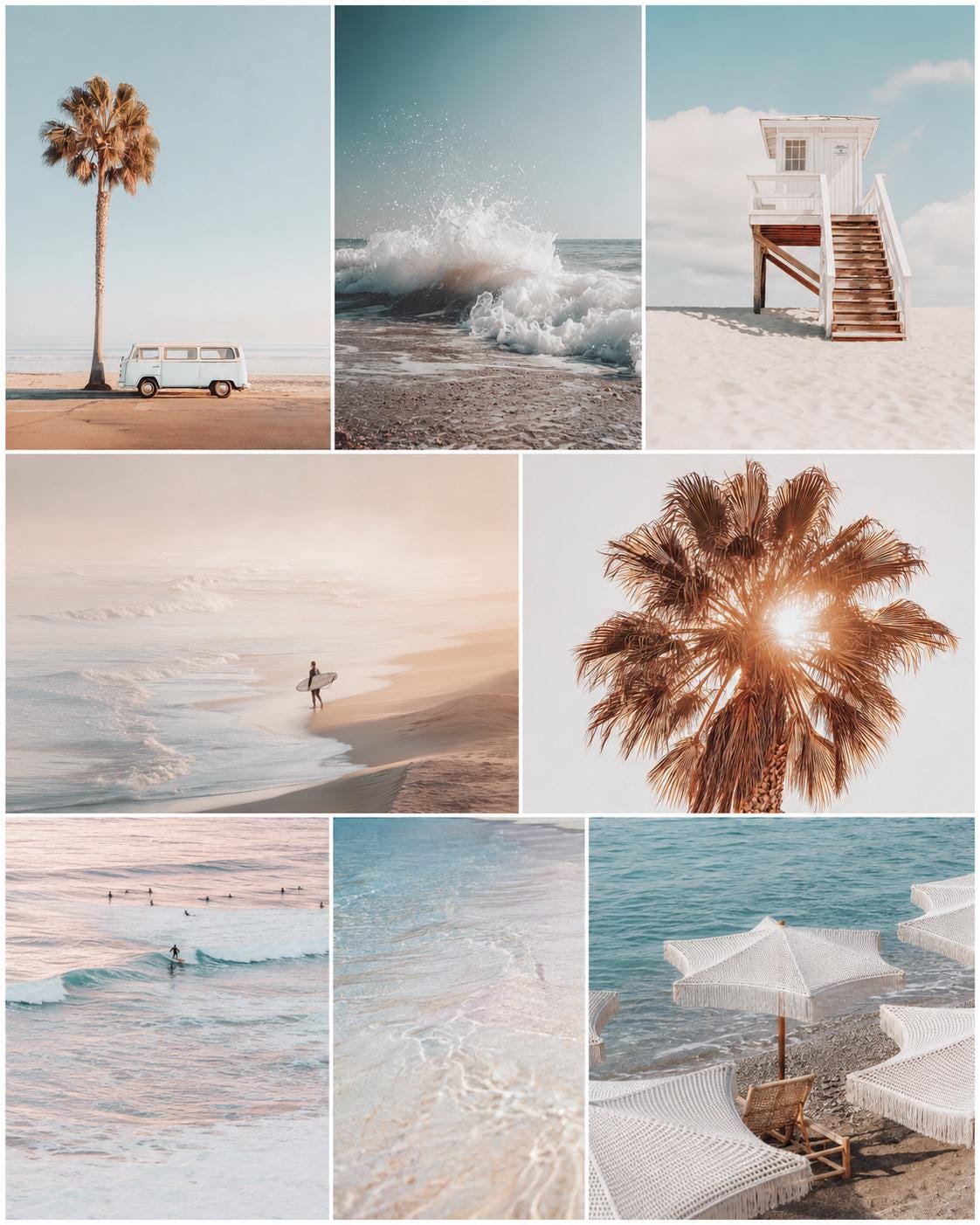 1000 Prints NEUTRAL BEACH Collection, Beach Wall Art, Ocean Print, Coastal Print, Beach Prints, Coastal Wall Decor, California Print