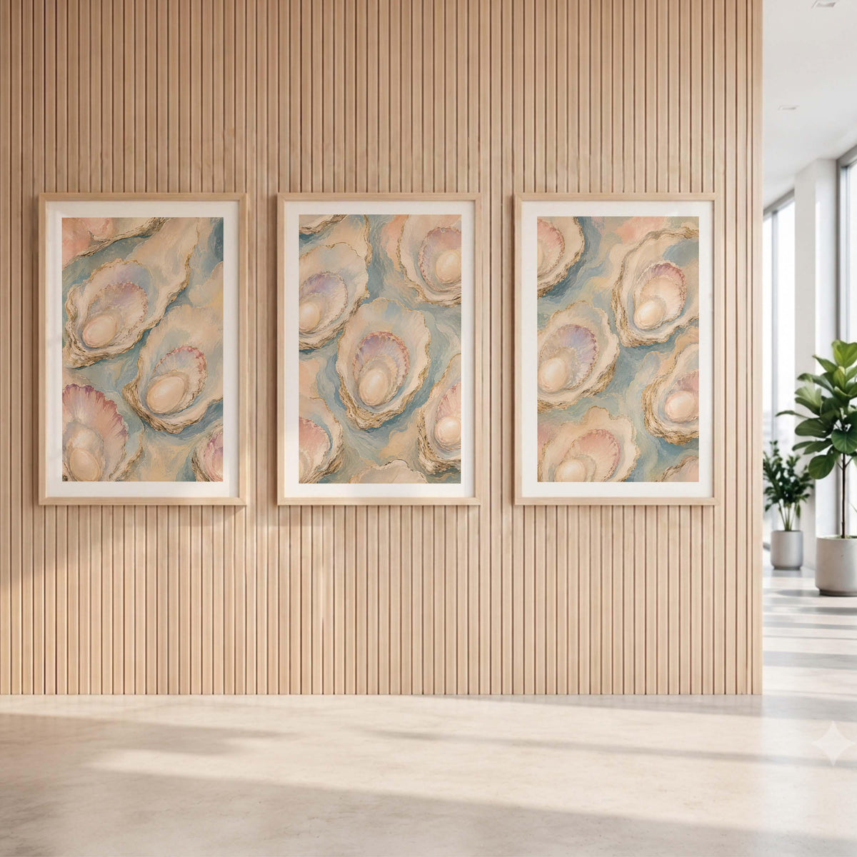 Triptych Wall Art, Set of 3 Wall Art, Oyster Wall Art, 3 Piece Wall Art, Coastal Wall Art, Oyster Art, Set of 3 Prints, FRAMED or UNFRAMED