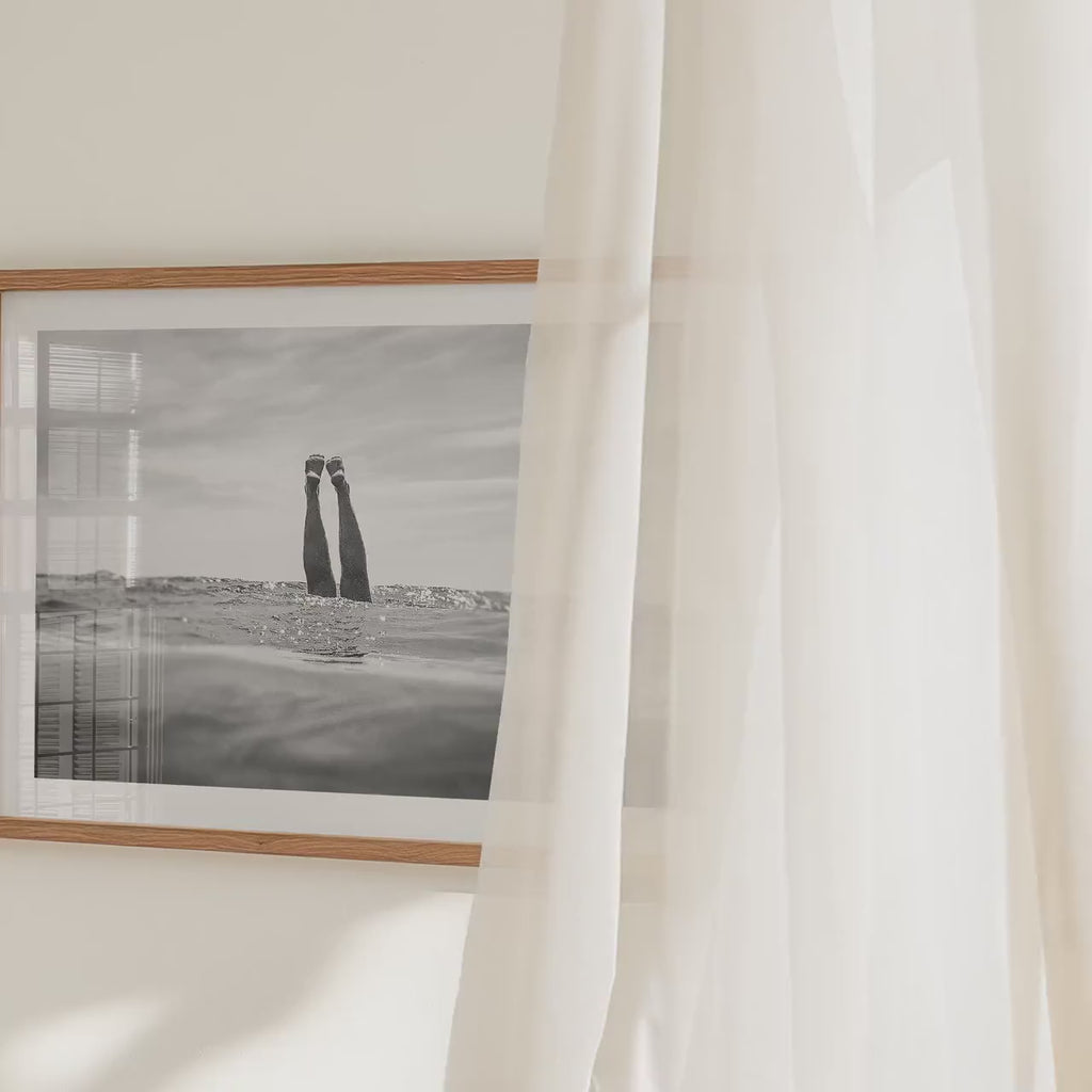 Black and White FRAMED or UNFRAMED Wall Art, Beach Photography Framed, B&W Boho Coastal Photography, Summer Ocean Poster, Coastal Decor